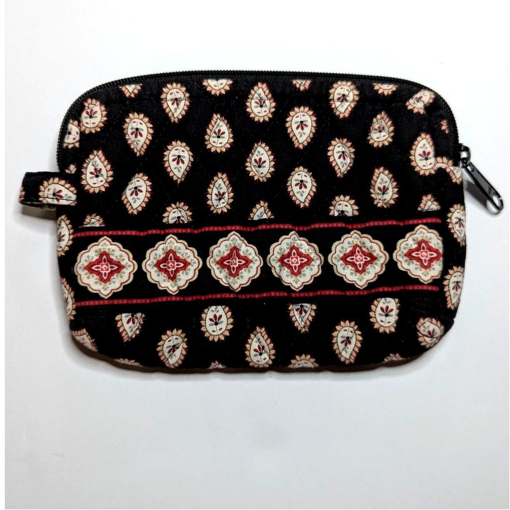 Vintage Vera Bradley Classic Black Small Cosmetic Bag Retired 2006